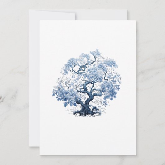 Invitation Mariage Chinoiserie d'inspiration porcelaine ID109 (Dos)