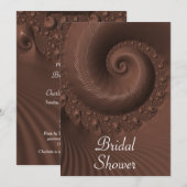 Invitation Mariage Chocolate Waves Et Spirales (Devant / Derrière)