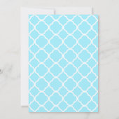 Invitation Mariage chrétien contemporain bleu vert simple (Dos)