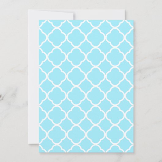 Invitation Mariage chrétien contemporain bleu vert simple (Dos)
