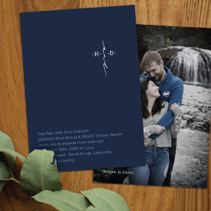 Invitation Mariage Chrétien Croix des Initiales du Couple