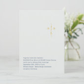 Invitation Mariage Chrétien | Croix des Initiales du Couple e (Debout devant)