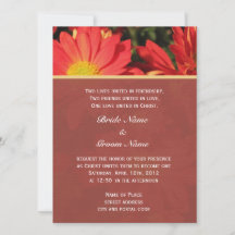 Mariage chrétien de fleurs de marguerite orange ét