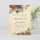 Invitation Mariage Chrétien de l'automne de l'automne de l'or (Debout devant)