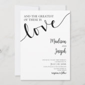 Invitation Mariage Chrétien Élégant Typographie Simple (Devant)