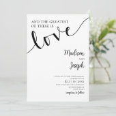 Invitation Mariage Chrétien Élégant Typographie Simple (Debout devant)