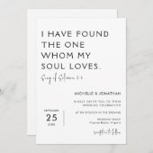 Invitation Mariage chrétien minimaliste moderne tendance (Devant / Derrière)