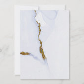 Invitation Mariage chrétien moderne Dusty Blue et Gold (Dos)