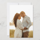 Invitation Mariage Chrétien Typographie Élégante Photo Modern (Dos)