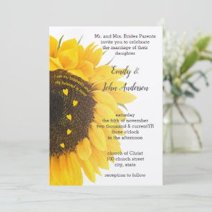 Invitation Mariage Christian Je Suis le Tournesol Bien-Aimé