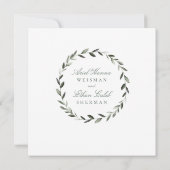 Invitation Mariage Chuppah de la branche d'olivier (Dos)