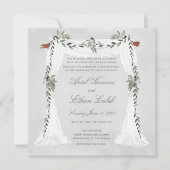 Invitation Mariage Chuppah de la branche d'olivier (Devant)