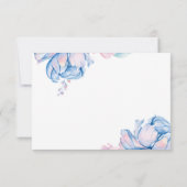 Invitation Mariage | Ciel Bleu et Bubblegum Pink Peonies (Dos)