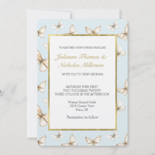 Invitation Mariage Cieux Bleus & Papillons