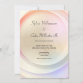 Invitation Mariage circulaire Rainbow Pastel doux (Devant)