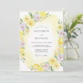 Invitation Mariage Citron Amalfi Jaune (Debout devant)