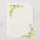 Invitation Mariage Citron Citrus (Dos)