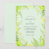 Invitation Mariage Citron Fern (Devant / Derrière)