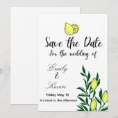 Invitation Mariage Citron Italie (Devant / Derrière)