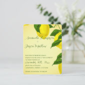 Invitation Mariage Citron Jaune Clair Citrus Élégant (Debout devant)