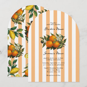 Invitation Mariage Citron Oranges Méditerranéen Italien