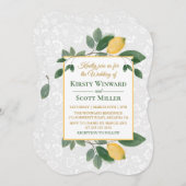 Invitation Mariage citron sicilien aquarelle (Devant / Derrière)