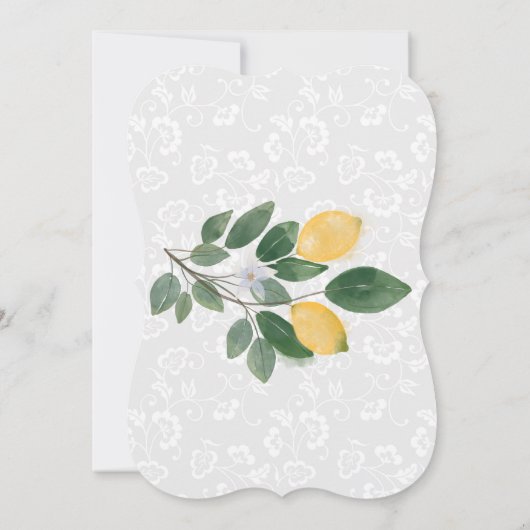 Invitation Mariage citron sicilien aquarelle (Dos)