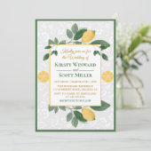 Invitation Mariage citron sicilien aquarelle (Debout devant)