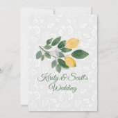 Invitation Mariage citron sicilien aquarelle (Dos)