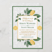 Invitation Mariage citron sicilien aquarelle (Devant / Derrière)