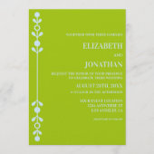 Invitation Mariage Citron Vert & Bleu Côtiers (Devant)