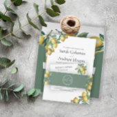 Invitation Mariage Citrons Méditerranée Sicilienne Destinatio