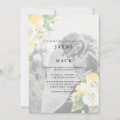 Invitation Mariage Citrons Photo Moderne Subtile (Devant)