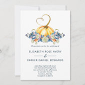 Invitation Mariage Citrouille automne (Devant)