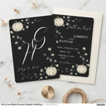 Mariage Citrouille Automne Noir Tombez amoureux