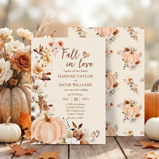 Invitation Mariage Citrouille Coup de Foudre