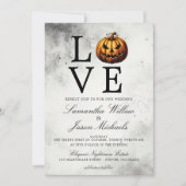 Invitation Mariage Citrouille d'amour (Devant)
