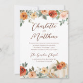 Invitation Mariage Citrouille d'automne de terre cuite (Devant)