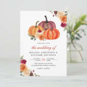 Invitation Mariage Citrouille de Burange et de Bourgogne (Debout devant)