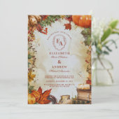 Invitation Mariage Citrouille de la récolte de houillères d'a (Debout devant)