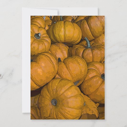 Invitation Mariage Citrouille d'Orange (Dos)