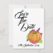 Invitation Mariage citrouille Enregistrer La Date (Devant)