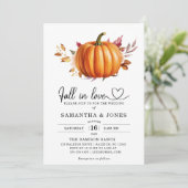 Invitation Mariage Citrouille Fall in Love (Debout devant)