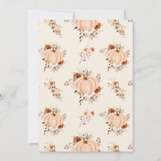 Invitation Mariage Citrouille Fall in Love (Dos)