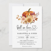 Invitation Mariage Citrouille Fall in Love (Devant)