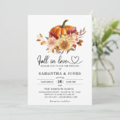 Invitation Mariage Citrouille Fall in Love (Debout devant)