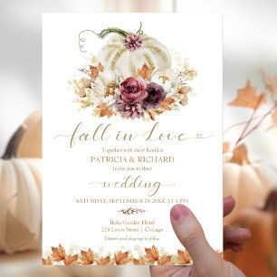 Invitation Mariage Citrouille Fall in Love