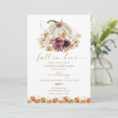 Invitation Mariage Citrouille Fall in Love (Debout devant)
