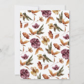 Invitation Mariage Citrouille floral (Dos)