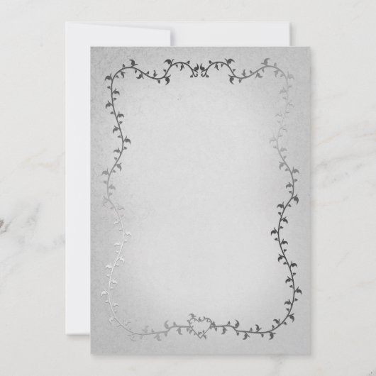 Invitation Mariage Citrouille Silver & White Storybook (Dos)